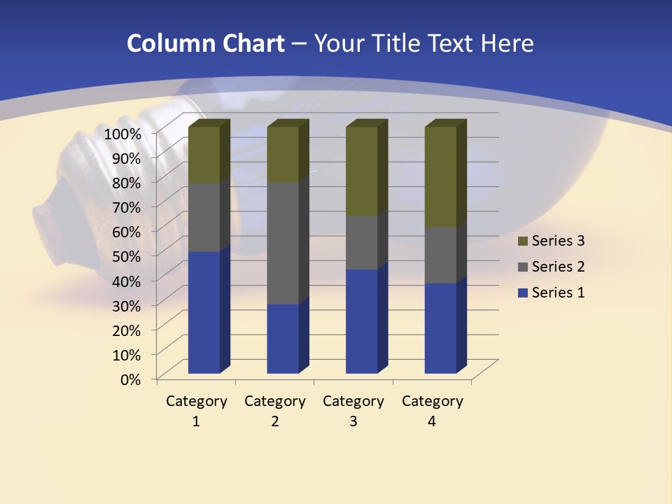 Dark Blue Electric Lamp On Yellow Background PowerPoint Template