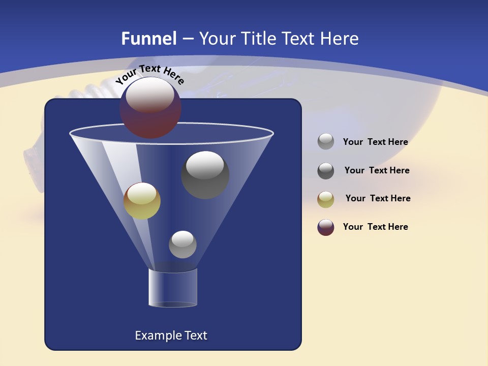 Dark Blue Electric Lamp On Yellow Background PowerPoint Template