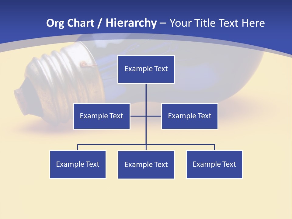 Dark Blue Electric Lamp On Yellow Background PowerPoint Template