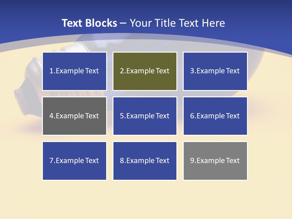 Dark Blue Electric Lamp On Yellow Background PowerPoint Template