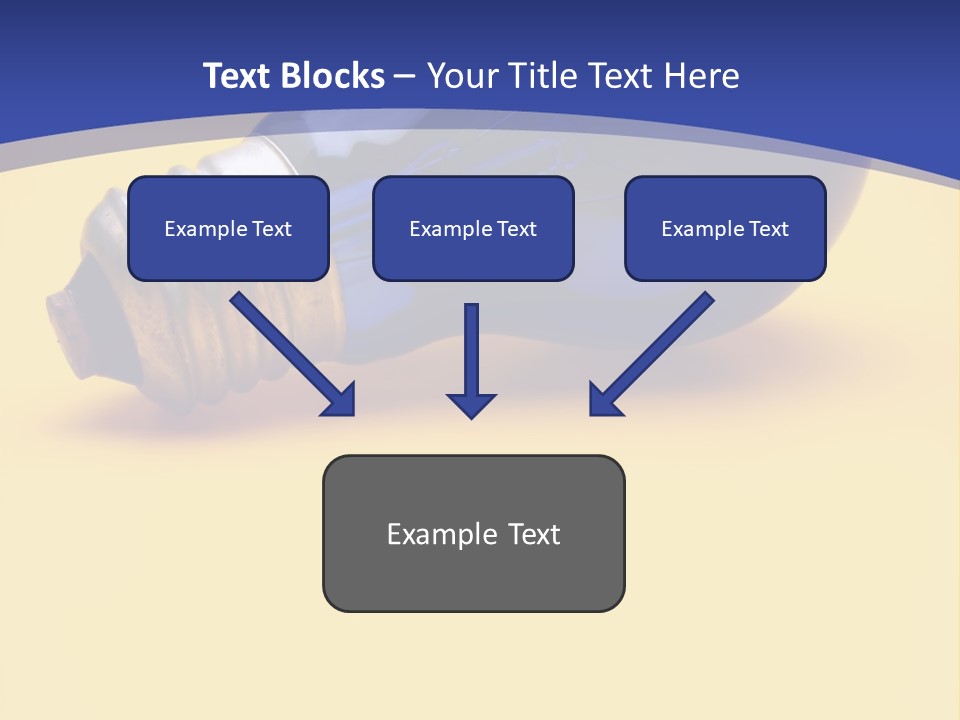 Dark Blue Electric Lamp On Yellow Background PowerPoint Template