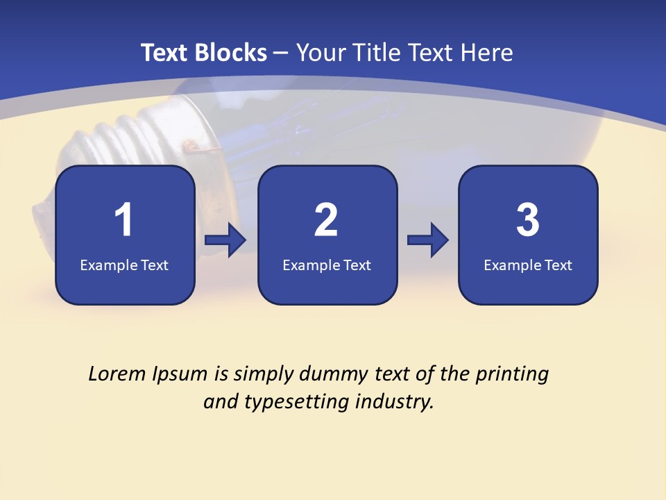 Dark Blue Electric Lamp On Yellow Background PowerPoint Template