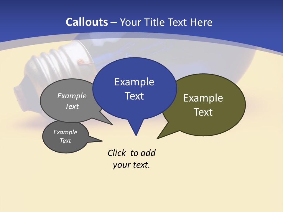 Dark Blue Electric Lamp On Yellow Background PowerPoint Template