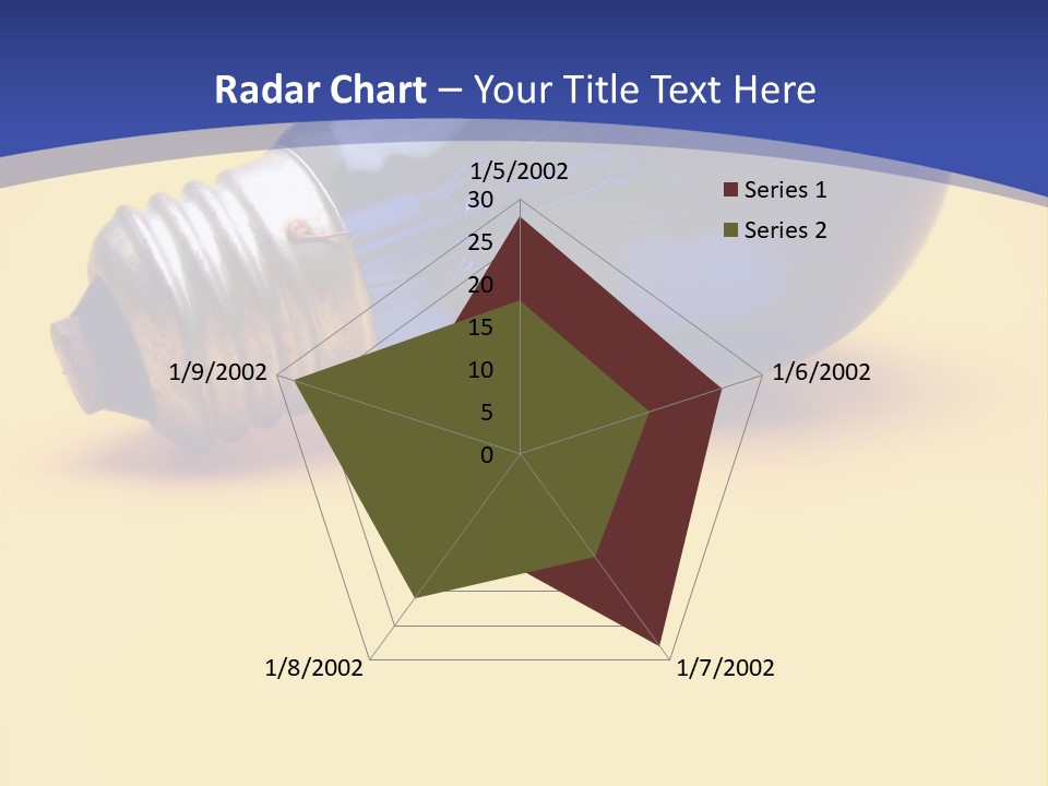 Dark Blue Electric Lamp On Yellow Background PowerPoint Template