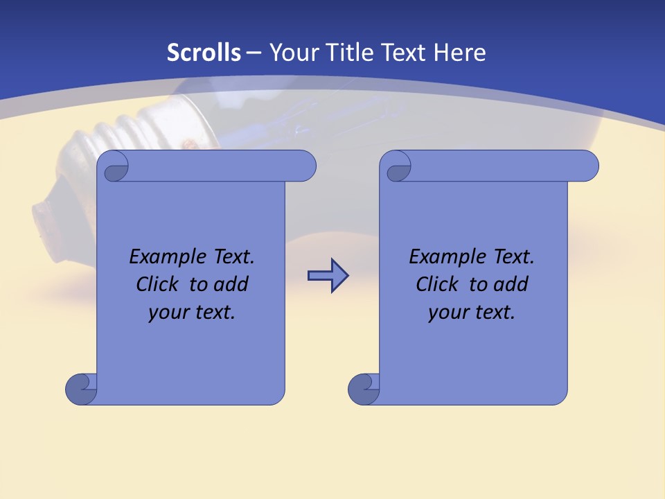 Dark Blue Electric Lamp On Yellow Background PowerPoint Template