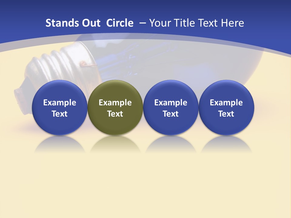 Dark Blue Electric Lamp On Yellow Background PowerPoint Template