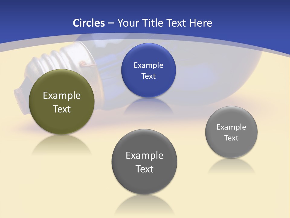 Dark Blue Electric Lamp On Yellow Background PowerPoint Template