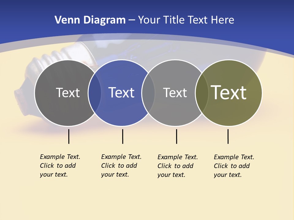 Dark Blue Electric Lamp On Yellow Background PowerPoint Template