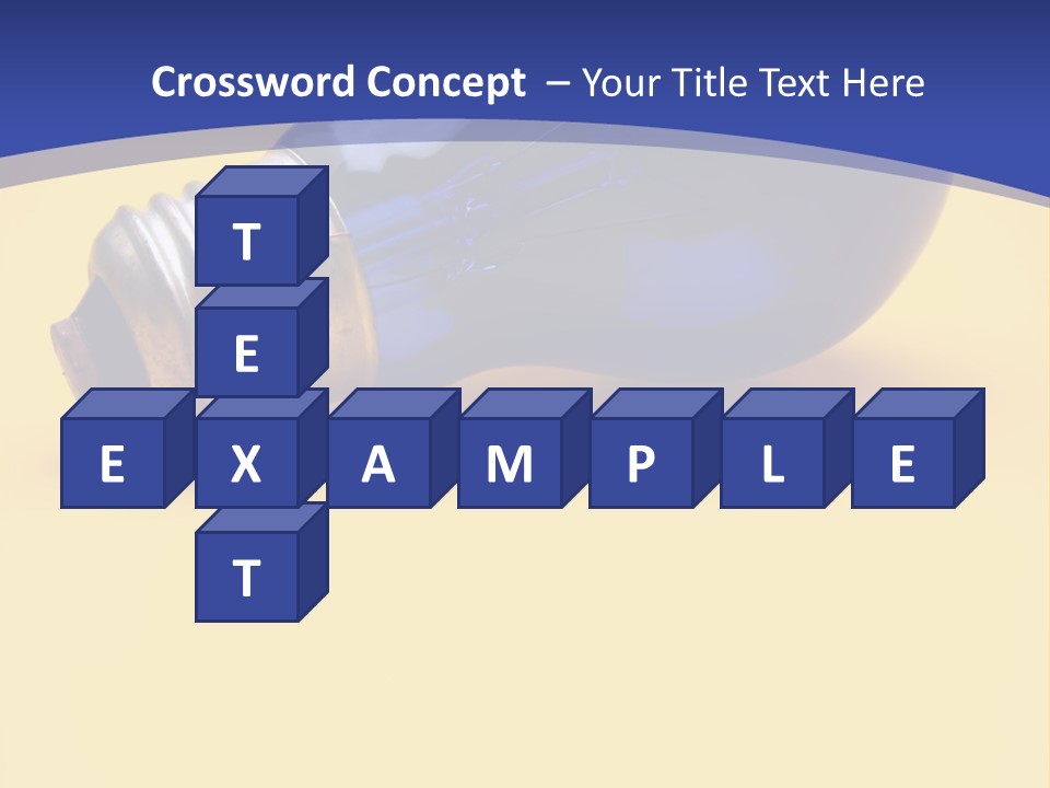 Dark Blue Electric Lamp On Yellow Background PowerPoint Template