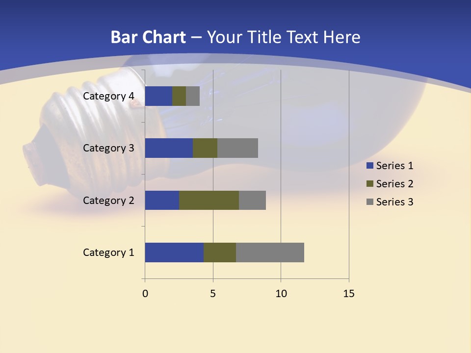 Dark Blue Electric Lamp On Yellow Background PowerPoint Template
