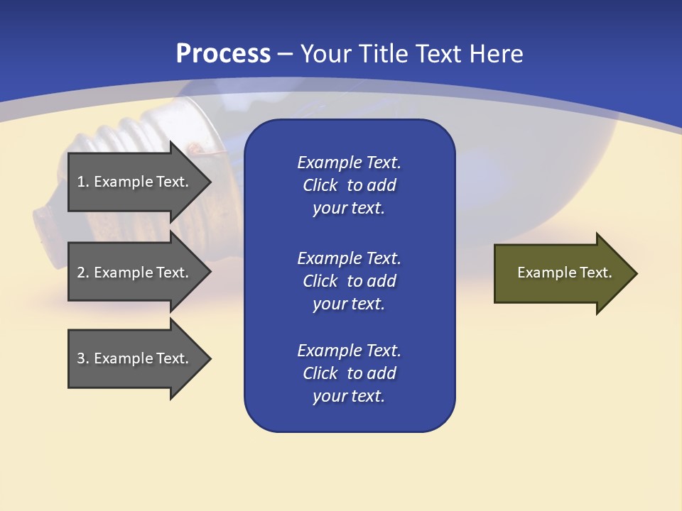 Dark Blue Electric Lamp On Yellow Background PowerPoint Template