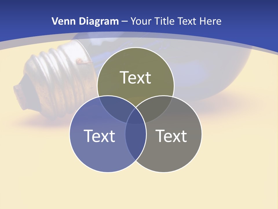 Dark Blue Electric Lamp On Yellow Background PowerPoint Template