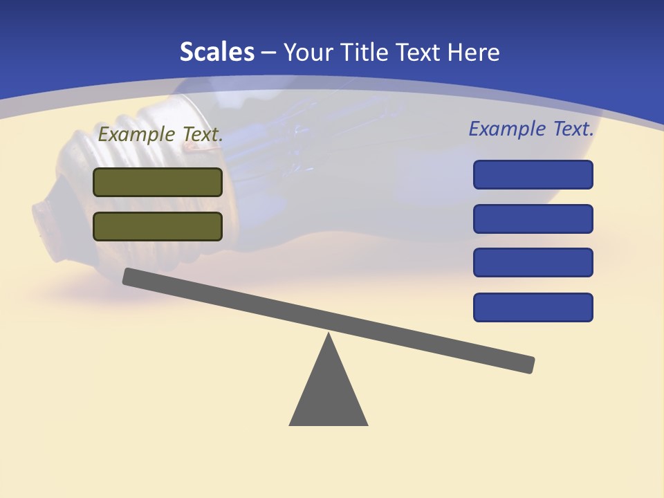 Dark Blue Electric Lamp On Yellow Background PowerPoint Template
