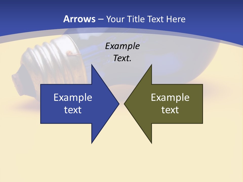 Dark Blue Electric Lamp On Yellow Background PowerPoint Template