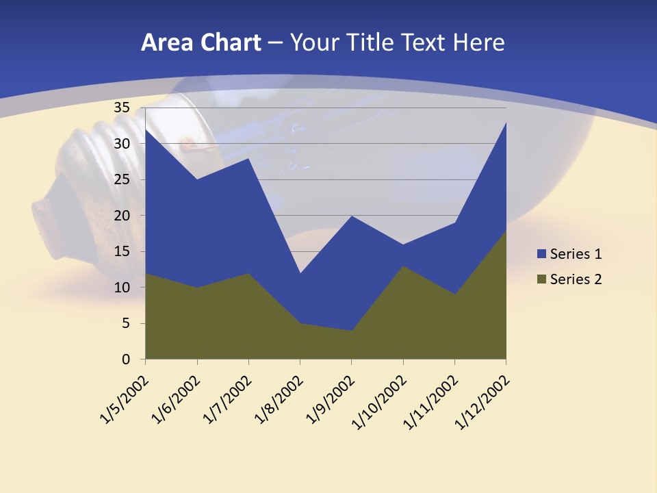 Dark Blue Electric Lamp On Yellow Background PowerPoint Template