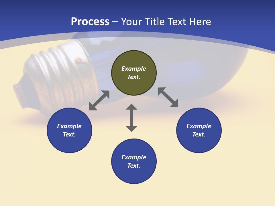 Dark Blue Electric Lamp On Yellow Background PowerPoint Template