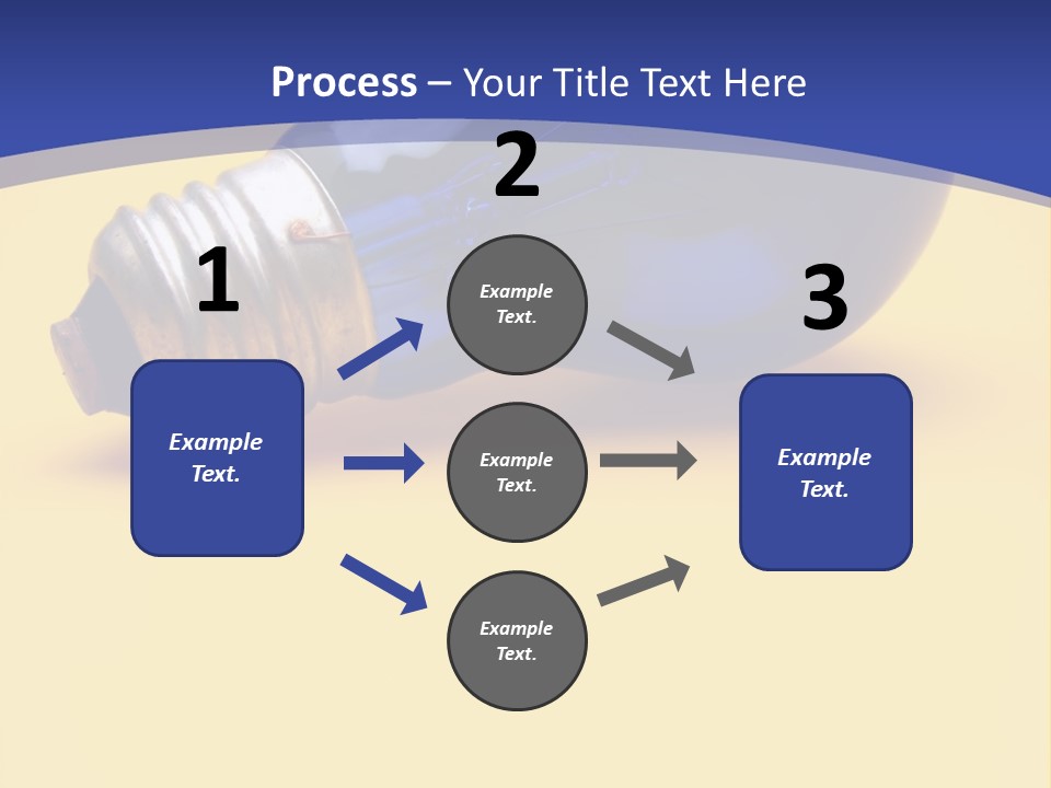 Dark Blue Electric Lamp On Yellow Background PowerPoint Template