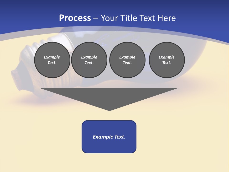 Dark Blue Electric Lamp On Yellow Background PowerPoint Template