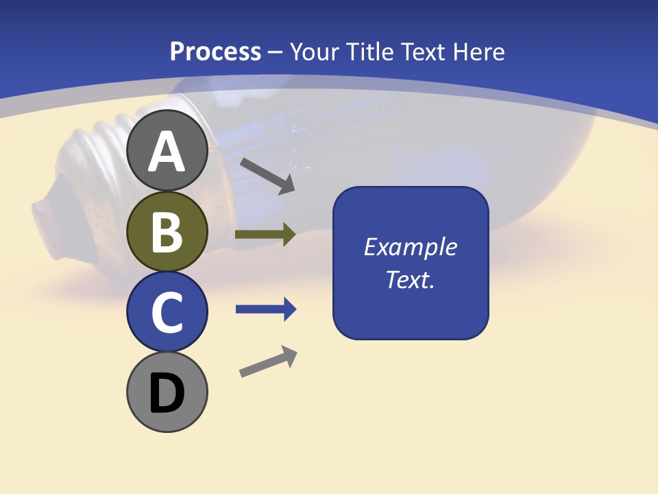 Dark Blue Electric Lamp On Yellow Background PowerPoint Template