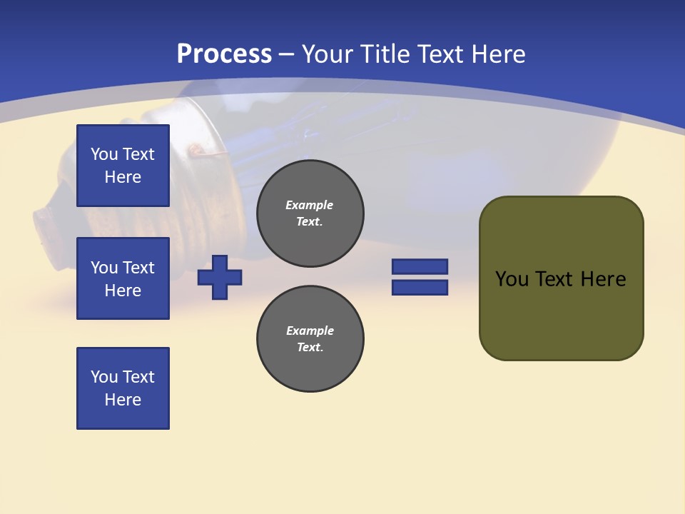 Dark Blue Electric Lamp On Yellow Background PowerPoint Template