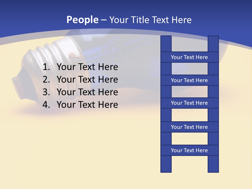 Dark Blue Electric Lamp On Yellow Background PowerPoint Template