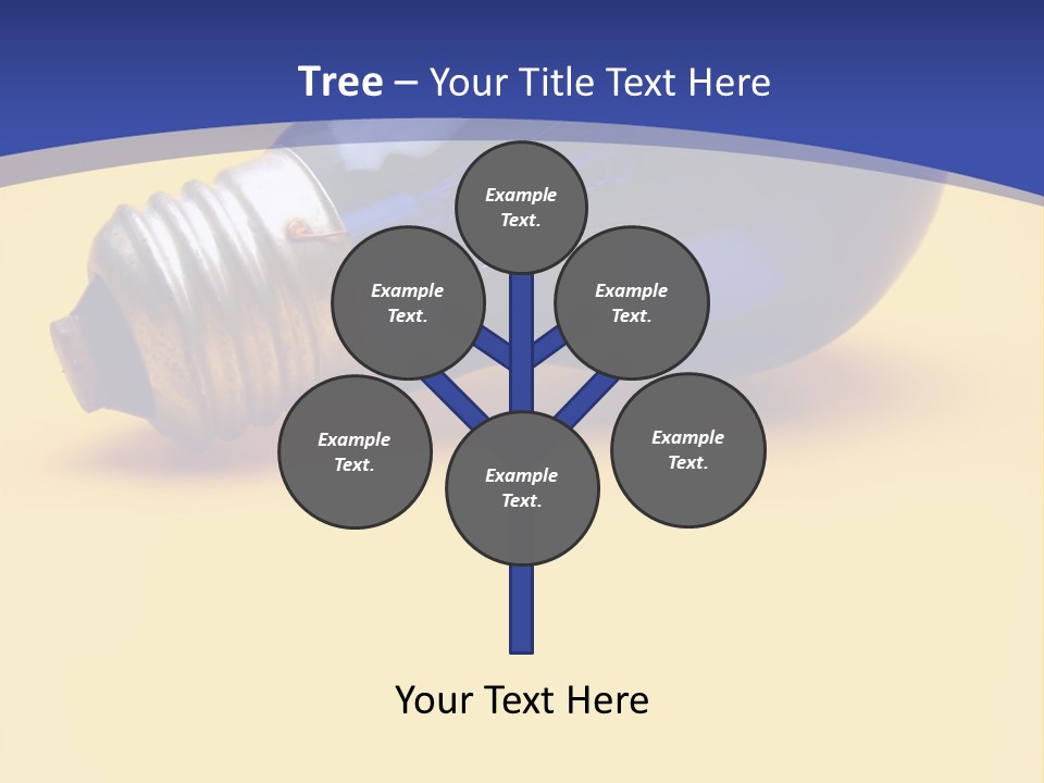 Dark Blue Electric Lamp On Yellow Background PowerPoint Template