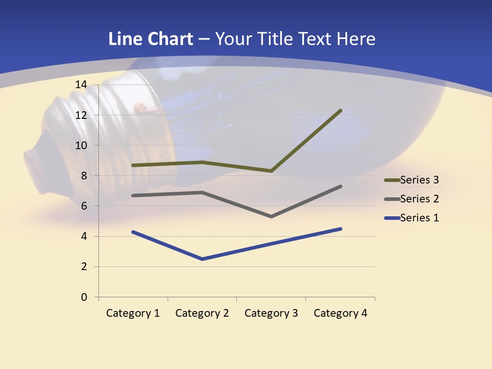 Dark Blue Electric Lamp On Yellow Background PowerPoint Template