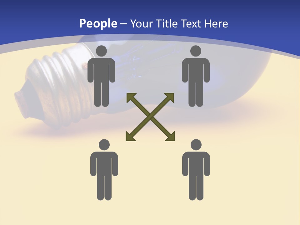 Dark Blue Electric Lamp On Yellow Background PowerPoint Template