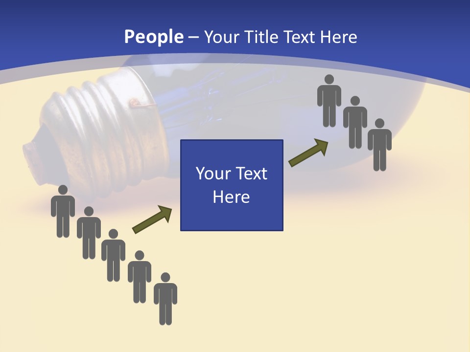 Dark Blue Electric Lamp On Yellow Background PowerPoint Template