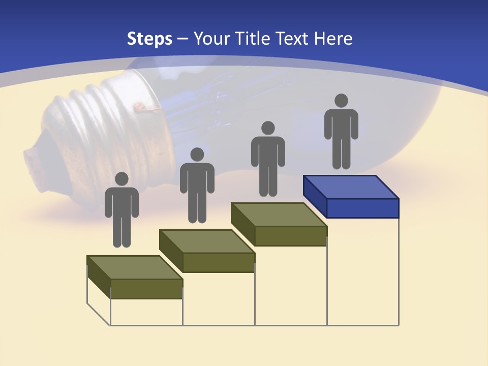 Dark Blue Electric Lamp On Yellow Background PowerPoint Template