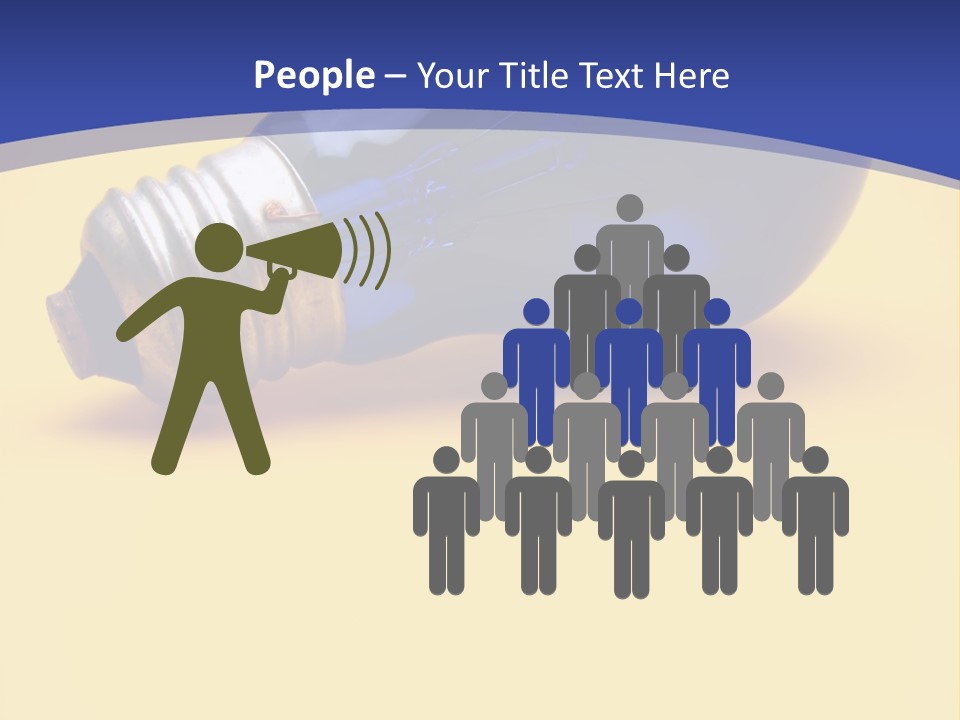 Dark Blue Electric Lamp On Yellow Background PowerPoint Template