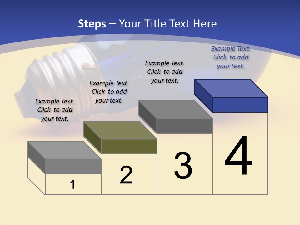 Dark Blue Electric Lamp On Yellow Background PowerPoint Template