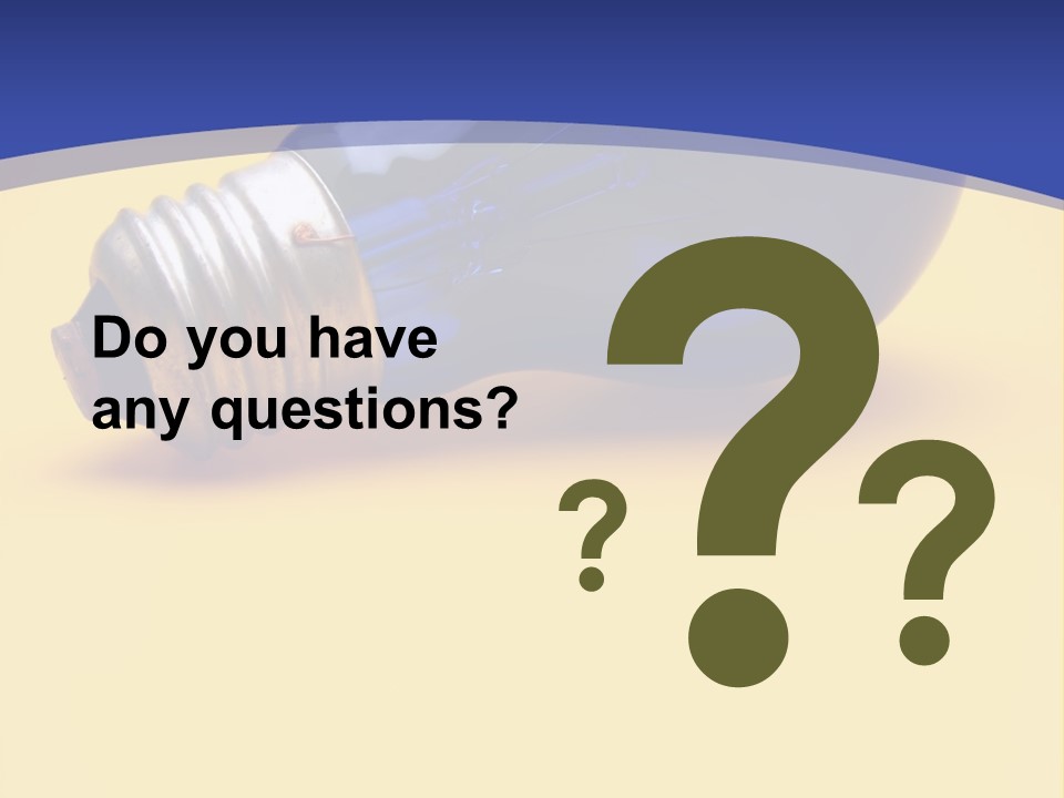 Dark Blue Electric Lamp On Yellow Background PowerPoint Template