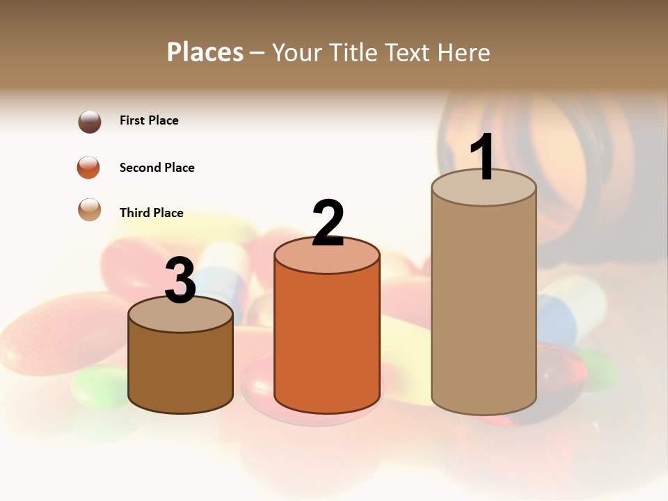 Pills Spilling Out Of Pill Bottle PowerPoint Template