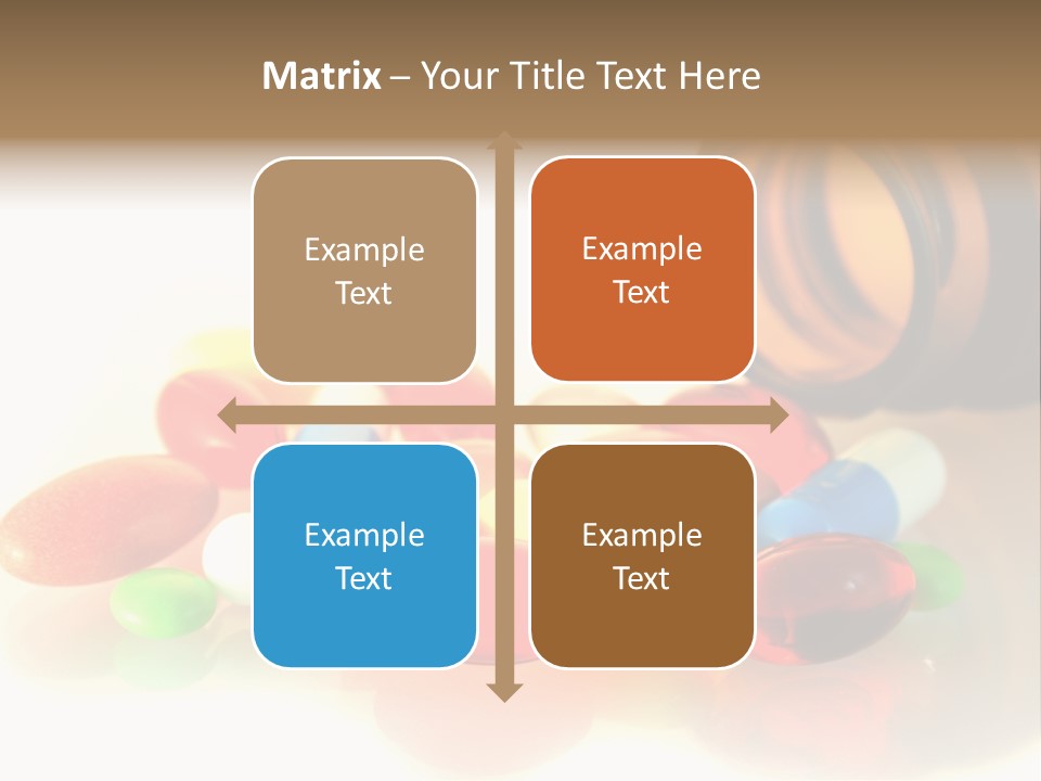 Pills Spilling Out Of Pill Bottle PowerPoint Template