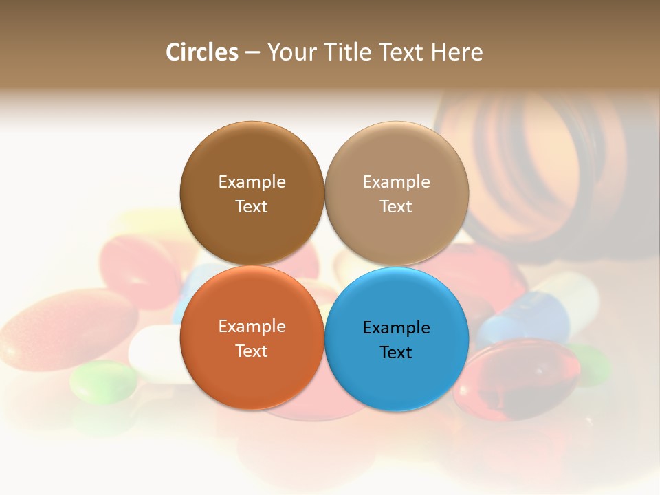 Pills Spilling Out Of Pill Bottle PowerPoint Template