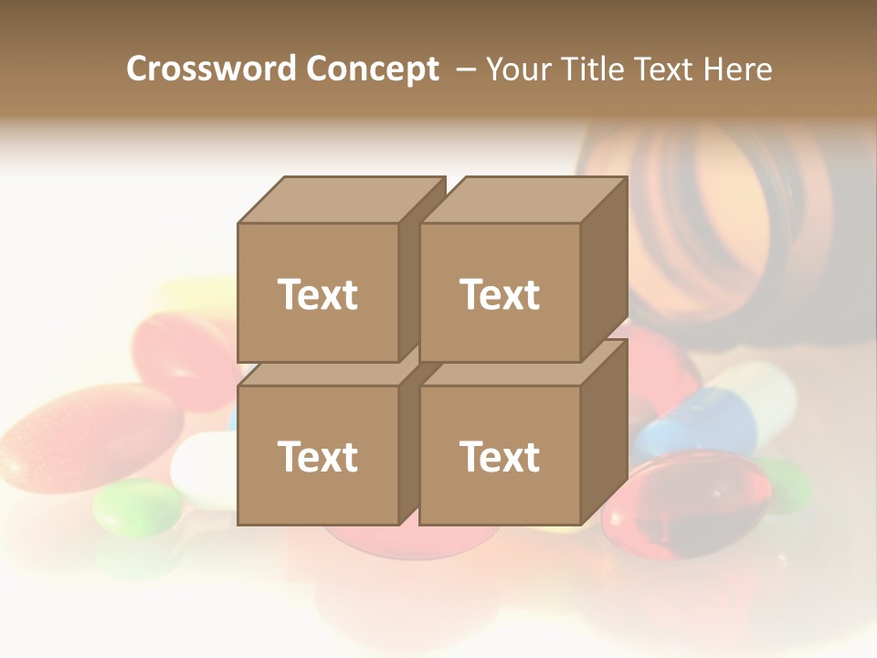 Pills Spilling Out Of Pill Bottle PowerPoint Template