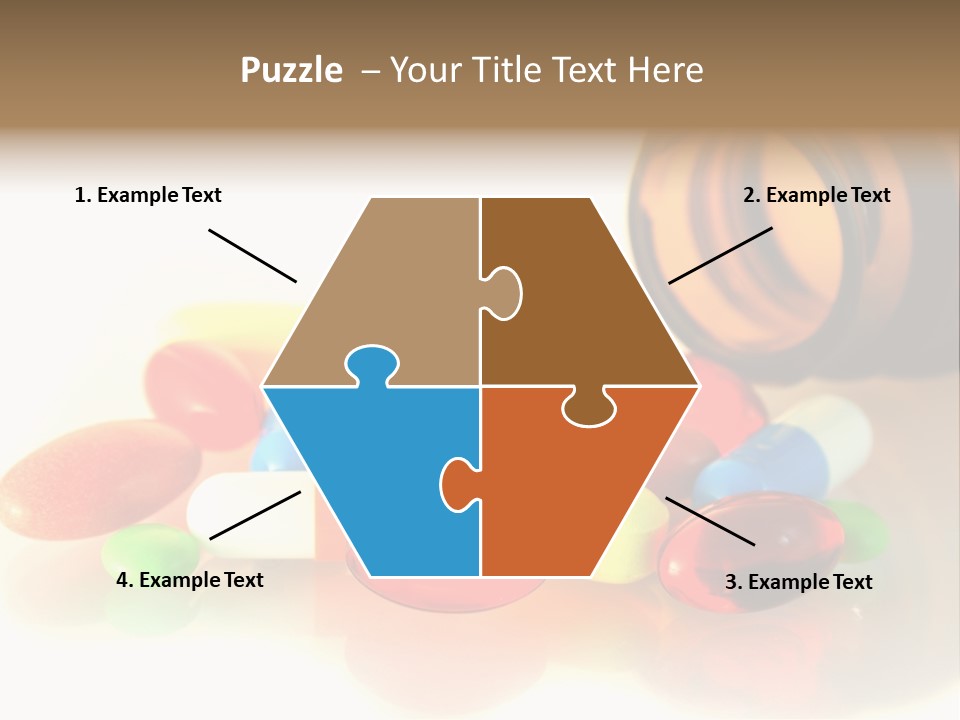 Pills Spilling Out Of Pill Bottle PowerPoint Template