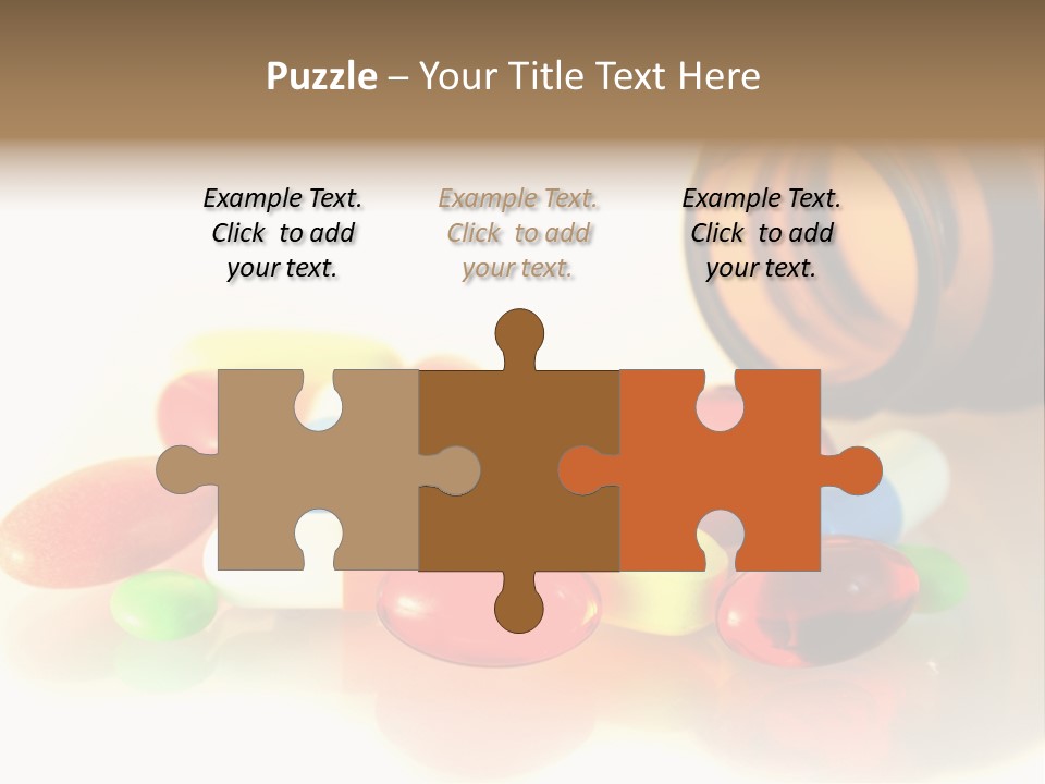 Pills Spilling Out Of Pill Bottle PowerPoint Template