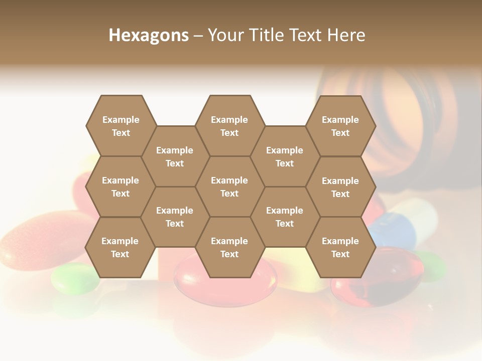 Pills Spilling Out Of Pill Bottle PowerPoint Template