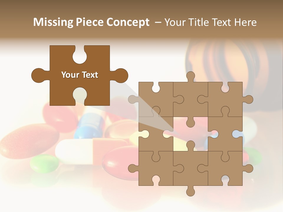 Pills Spilling Out Of Pill Bottle PowerPoint Template