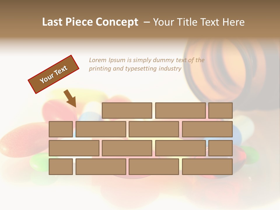Pills Spilling Out Of Pill Bottle PowerPoint Template