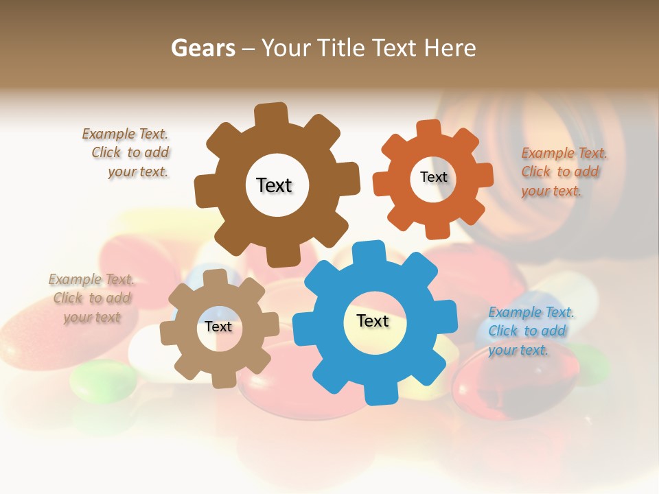 Pills Spilling Out Of Pill Bottle PowerPoint Template