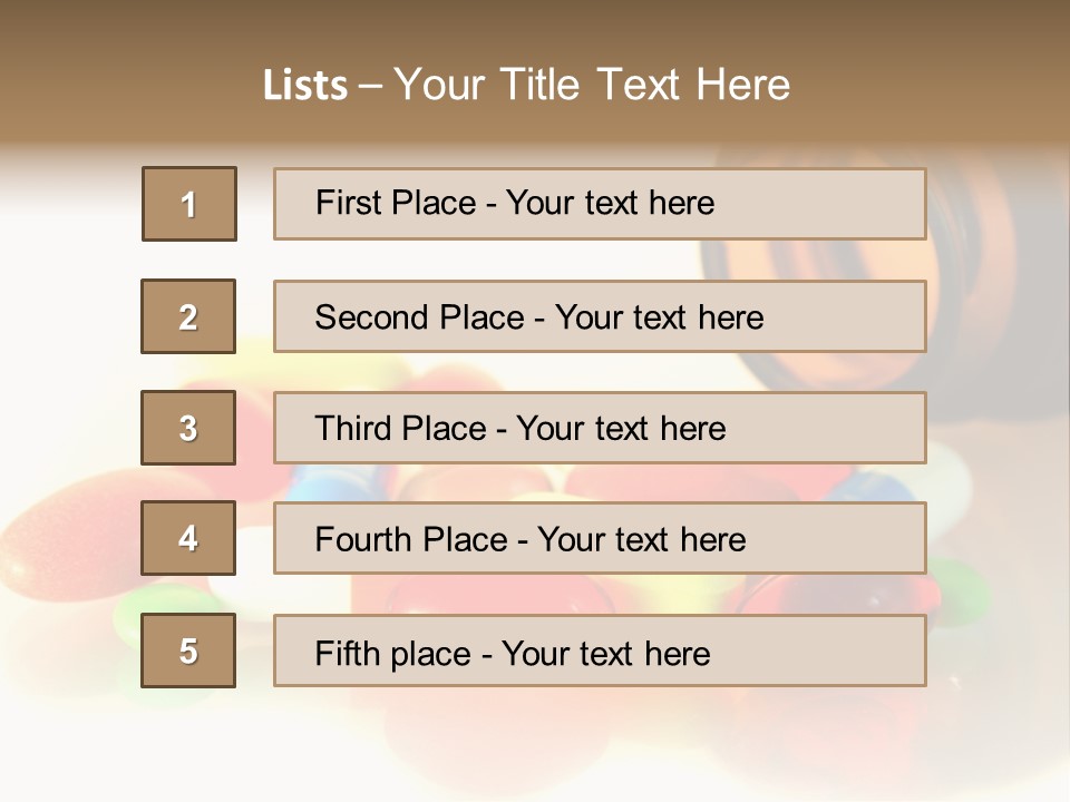 Pills Spilling Out Of Pill Bottle PowerPoint Template