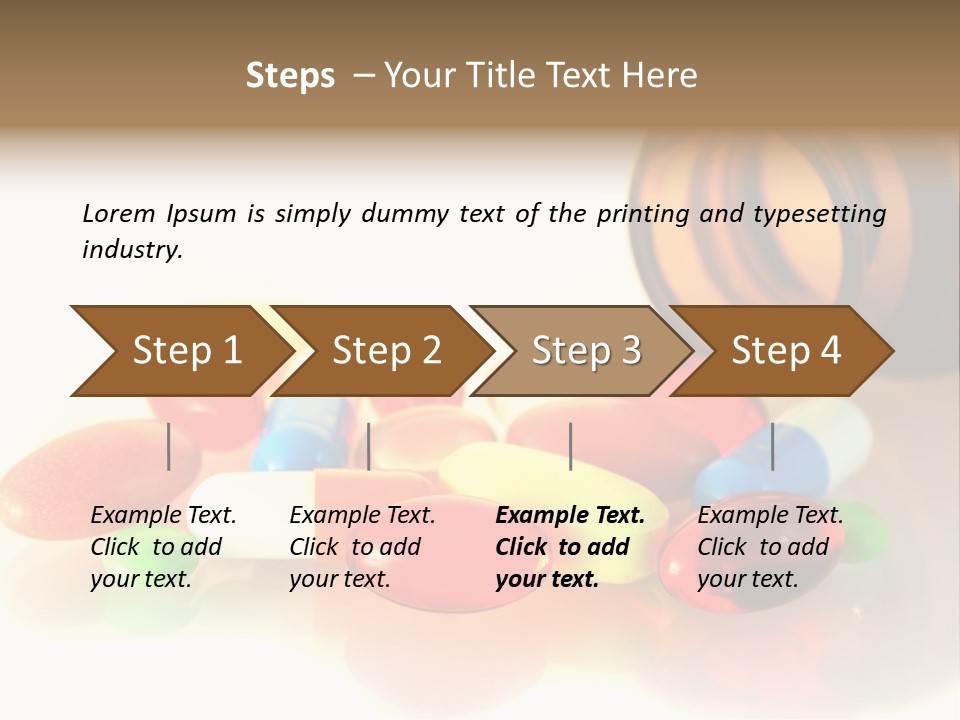 Pills Spilling Out Of Pill Bottle PowerPoint Template