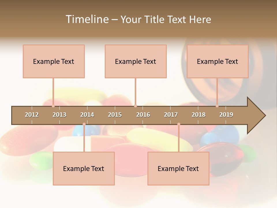 Pills Spilling Out Of Pill Bottle PowerPoint Template