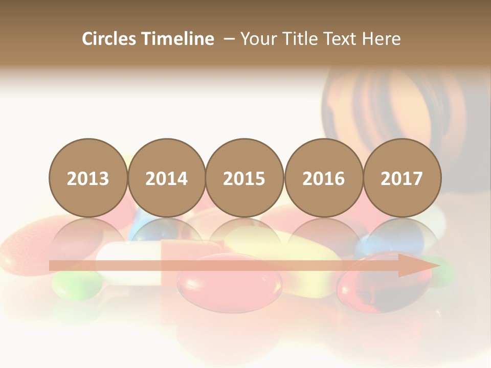 Pills Spilling Out Of Pill Bottle PowerPoint Template