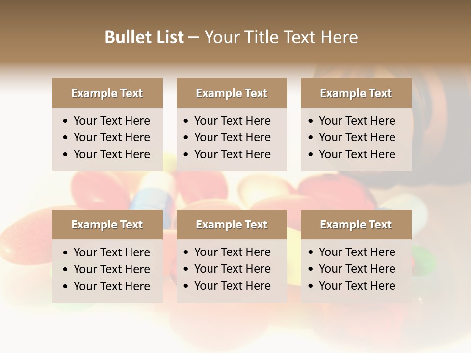 Pills Spilling Out Of Pill Bottle PowerPoint Template