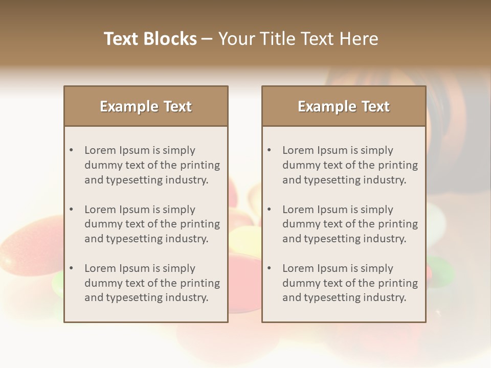 Pills Spilling Out Of Pill Bottle PowerPoint Template