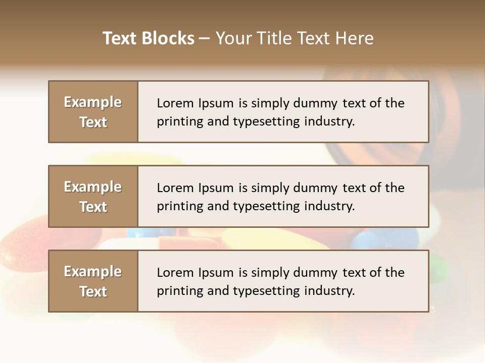 Pills Spilling Out Of Pill Bottle PowerPoint Template